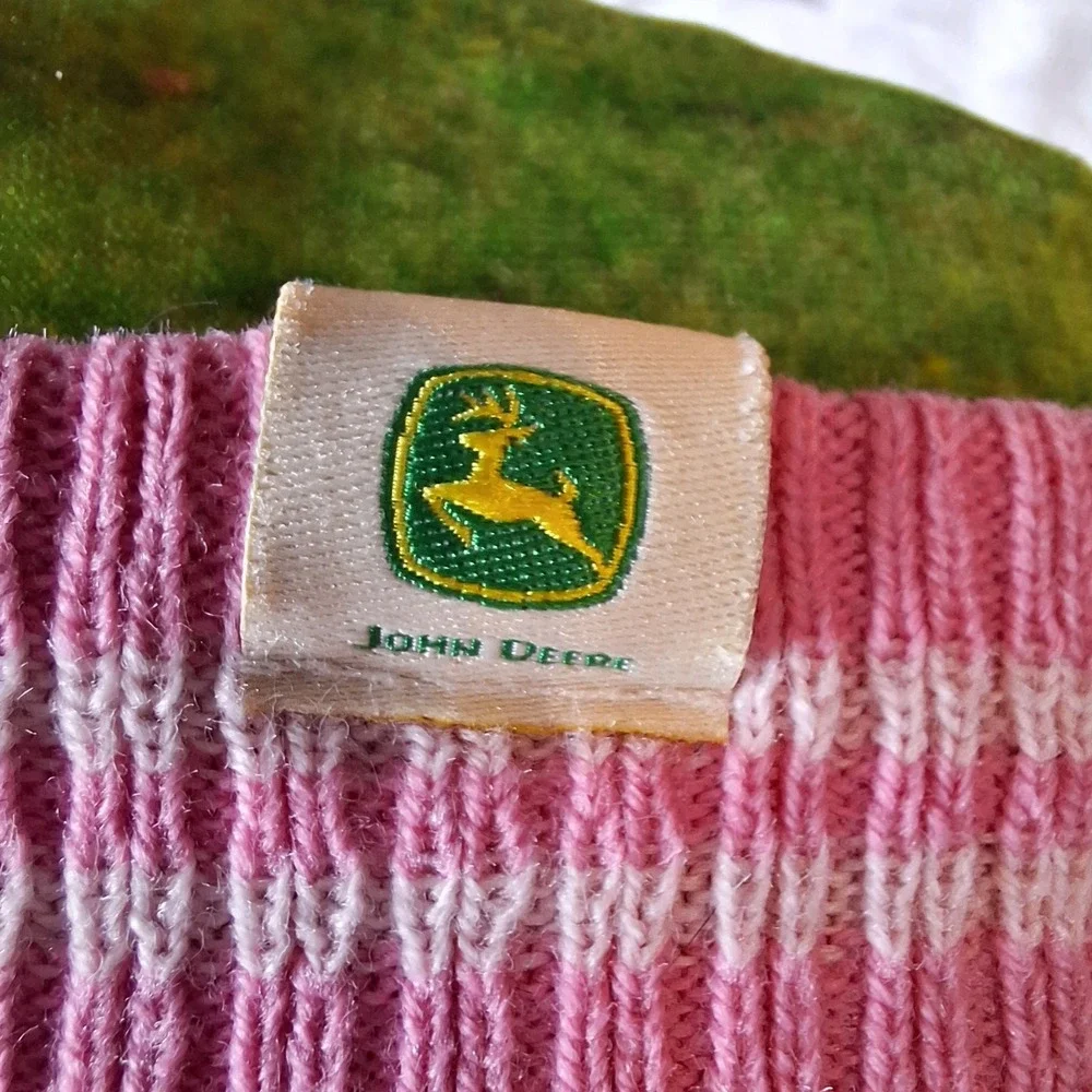 John Deere TODDLER‎ Pink Horse Pom Pom Knit Beanie Winter Hat